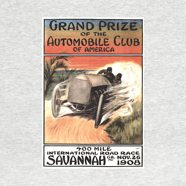 1908 Savannah Georgia International Road Race Poster Art by Naves